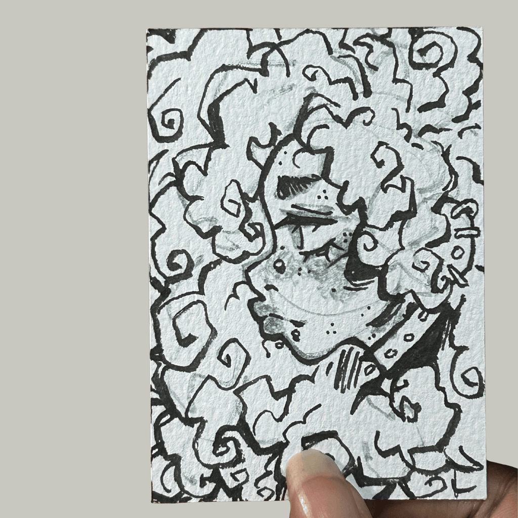 ACEO, original art, Contemplation