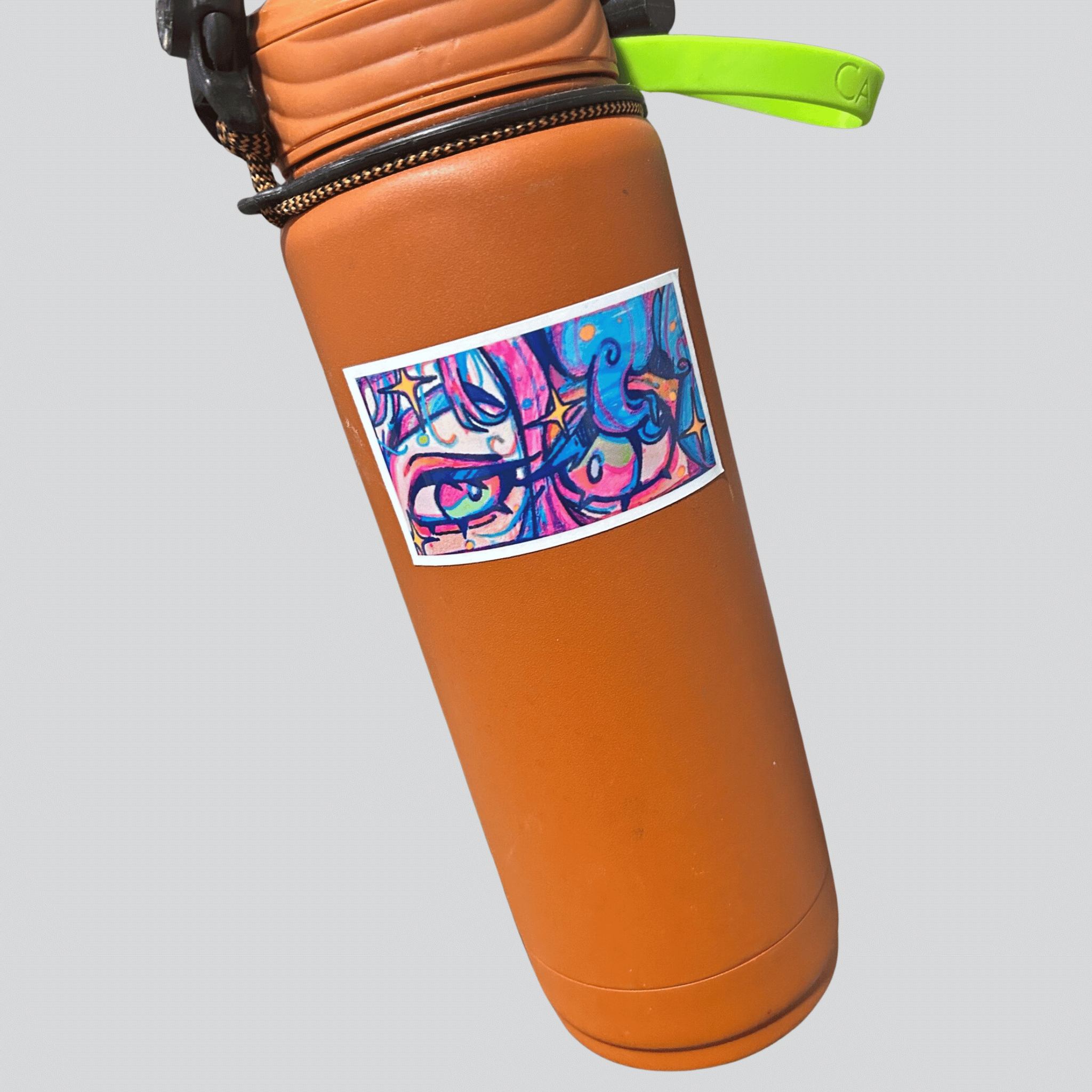 Eye Contact Sticker | Lesbian OC Art, Psychedelic Illustration