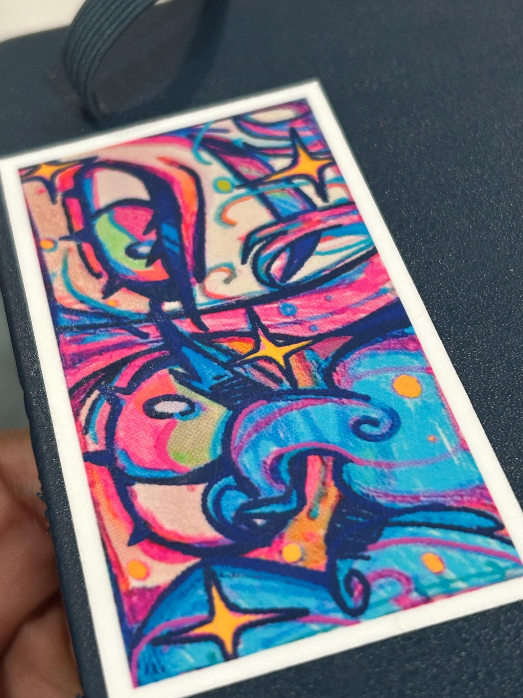 Eye Contact Sticker | Lesbian OC Art, Psychedelic Illustration